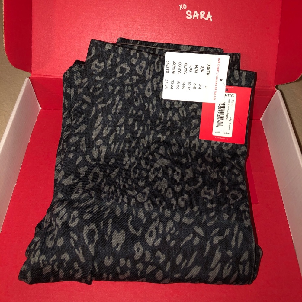 Spanx 1X Look At Me Now Leggings NWT Leopard print